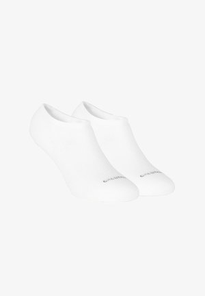 Calzini bianchi alla caviglia realizzati in materiale morbido, con un design senza cuciture e forma minimalista. Contrassegnati da un logo sottile sulla parte inferiore.