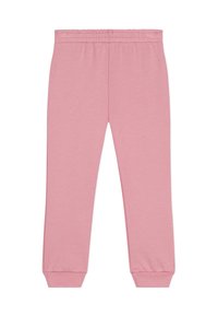 Rosa Sweatpants aus weichem Stoff, mit einem elastischen Bund, schmal zulaufenden Beinen und gerippten Bündchen an den Knöcheln.