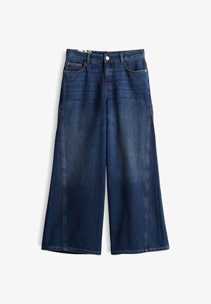 OPUS, LOW RISE SEHR WEITER BEINVERLAUF - Jeans a zampa - dark blue