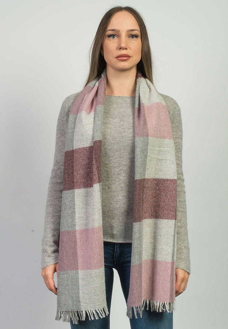 Dalle Piane Cashmere CHECKED - Sjal / Tørklæder - rosa