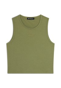 Freddy CROPPED SLIM FIT - Top - oil green direct dyed