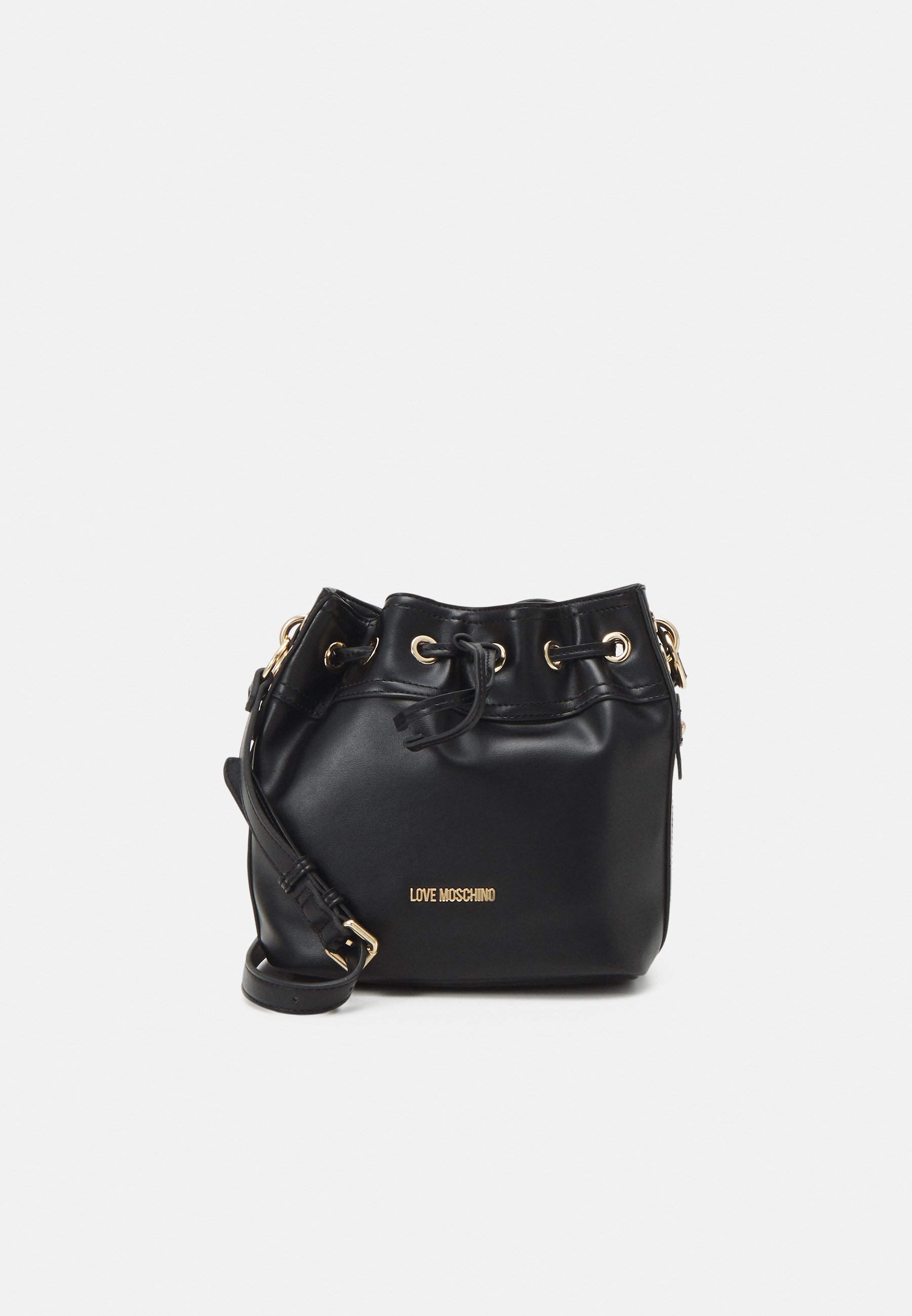 moschino drawstring bucket bag