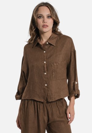ACANFORA, CAMICIA CORTA - Camicia - cacao