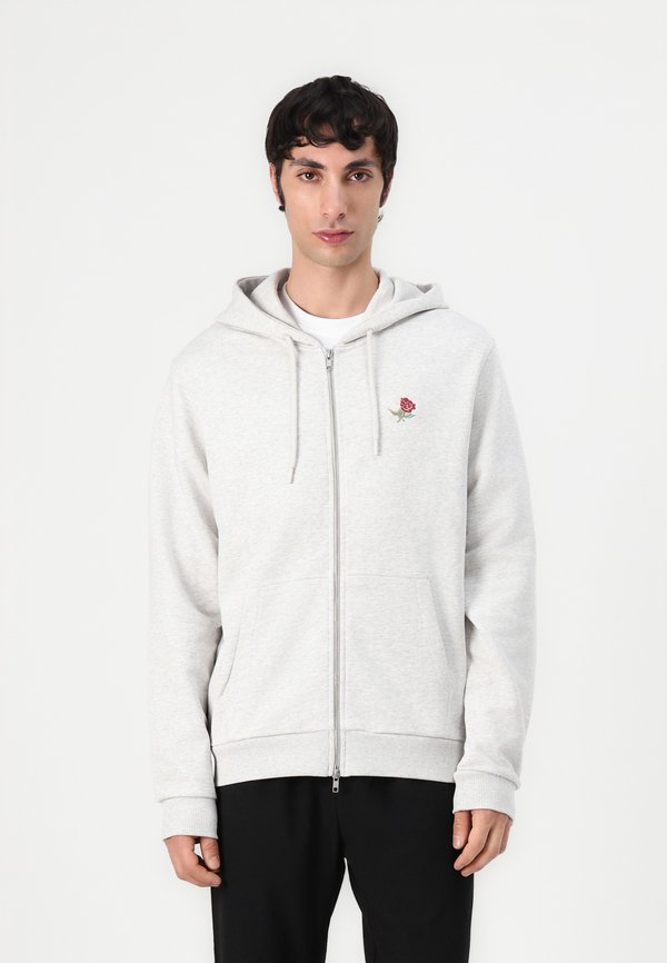 CLYDE ZIPPER HOODIE - Zip-up sweatshirt - snow