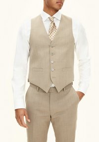 Oscar Jacobson Anzugweste - nubuck beige