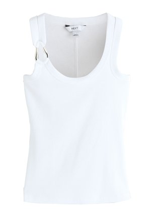 Next, REGULAR FIT - RACER RIBBED VEST TOP  . - Felső - white silver trim hardware detail