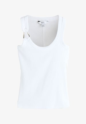 Next, REGULAR FIT - RACER RIBBED VEST TOP . - Felső - white silver trim hardware detail
