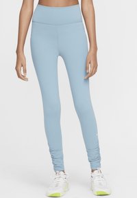 Nike Performance DRI-FIT -WAISTED ONE - Leggings - denim turquoise white