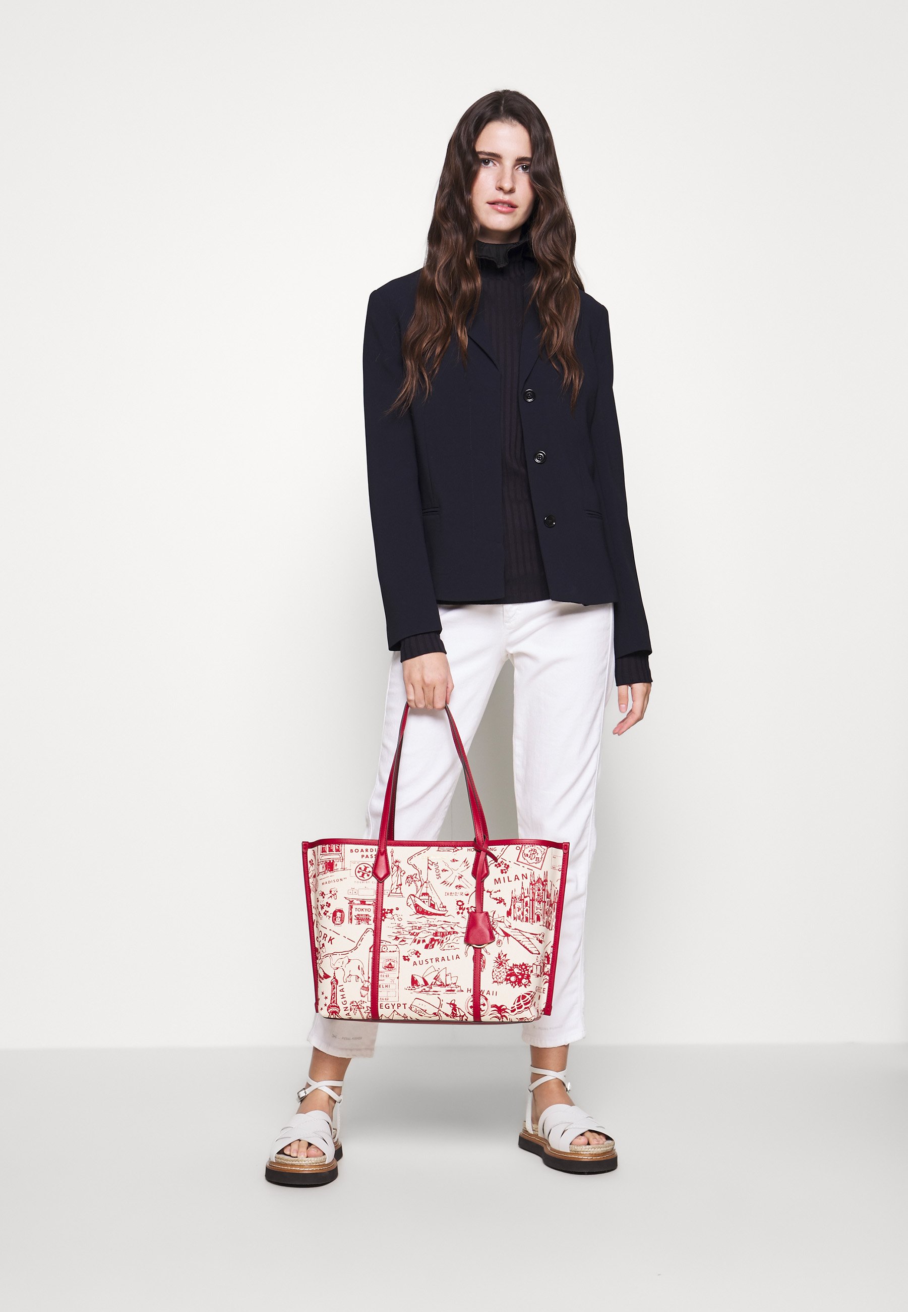 tory burch perry printed tote