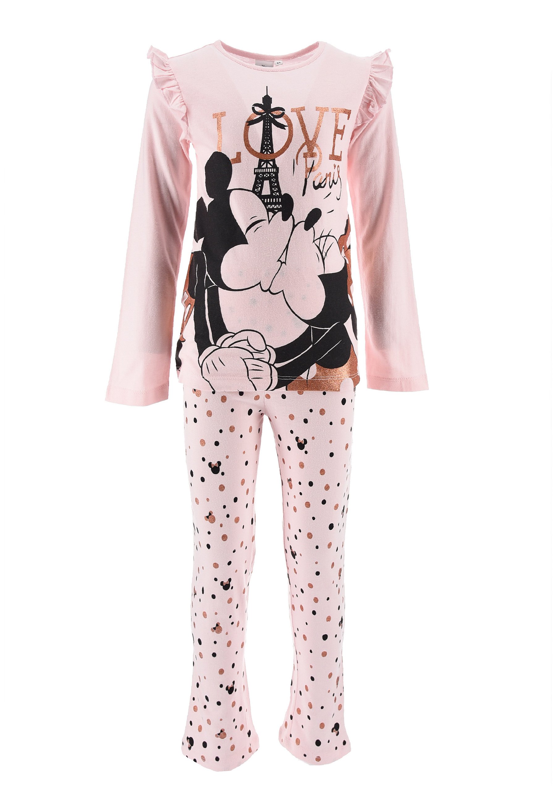 Mickey Minnie LOVE PARIS SET Conjunto de pijama rosa/rosa