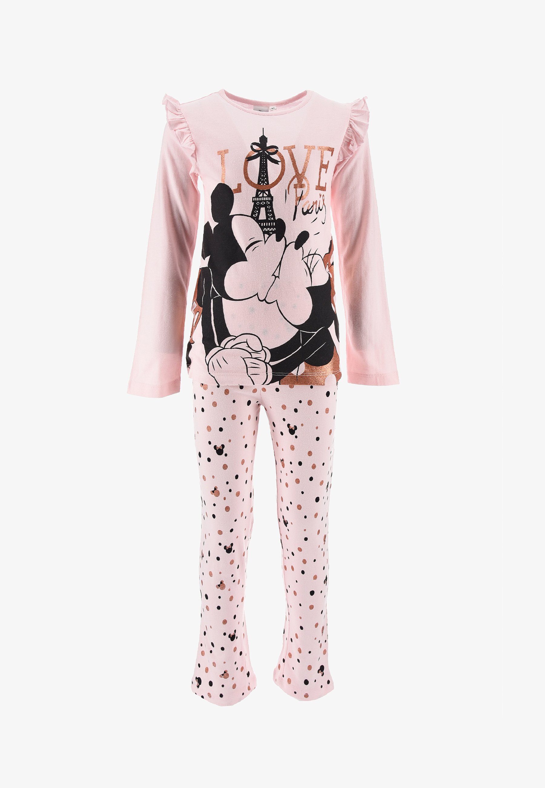 Mickey Minnie LOVE PARIS SET Conjunto de pijama rosa/rosa