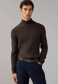 Next ROLL NECK - REGULAR FIT TEXTURE - Strickpullover - brown