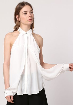 Outfitters Nation, BLUSA FLUIDA HOMBROS DESCUBIERTOS ELEGANTE MUJER - Blusa - blanco