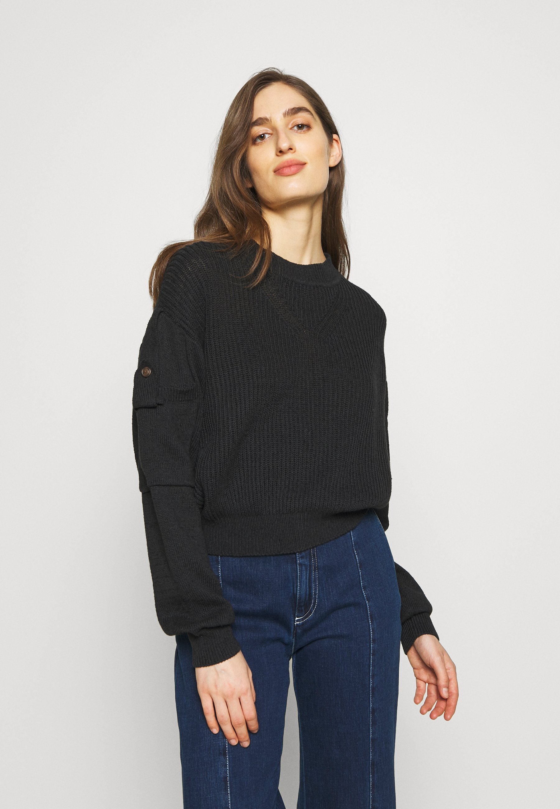 See by Chloé Stickad tröja obsidian black Zalando.se See by Chloé Stickad klänning obsidian black Zalando.se