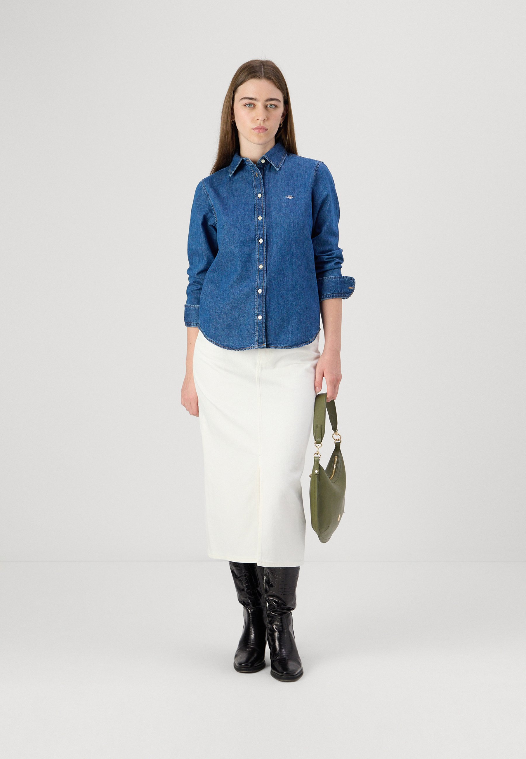 ガント Gant 【 Reg Denim Shirt Indigo 36 Women 】 ファッション レディースファッション トップス その他トップス レデ Gant | REG DENIM SHIRT INDIGO 36 | Women | Indigo | Flannels