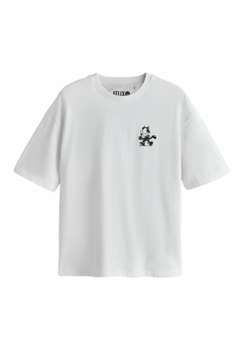 Next REGULAR FIT - FELIX THE CAT LICENCE - T-shirt imprimé - white ...
