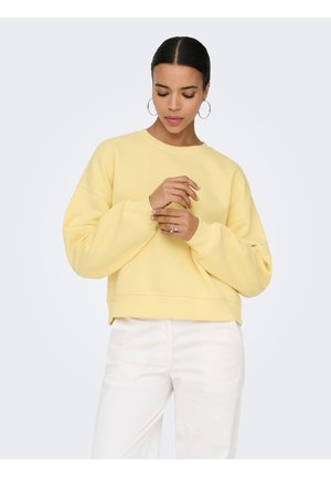 ONLBEST LIFE CREW NECK NOOS - Φούτερ - lemon meringue