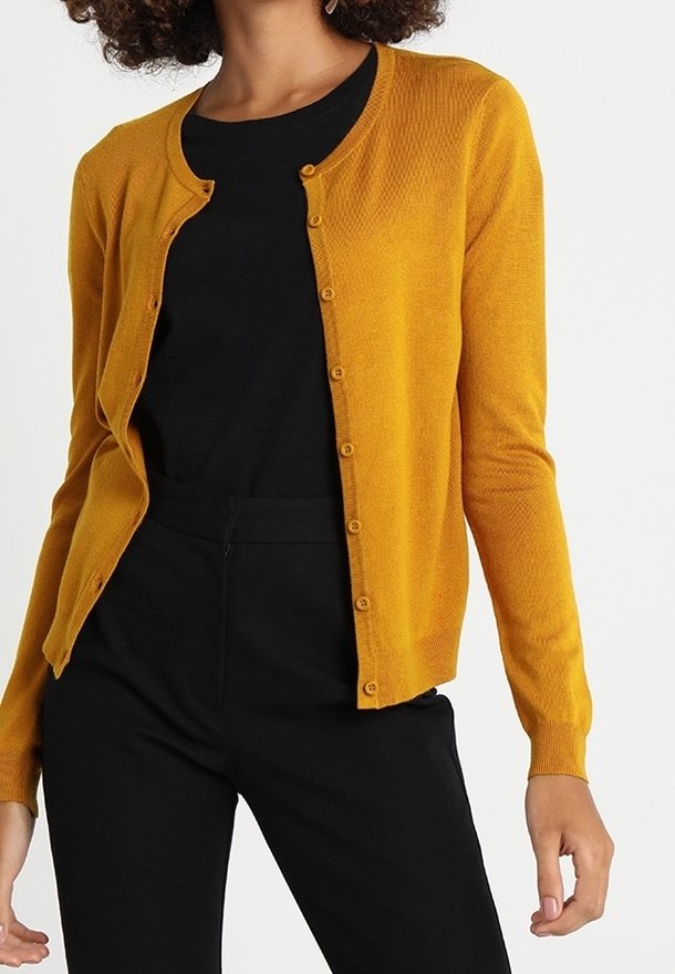 Zalando Essentials Chaqueta de punto - mustard yellow