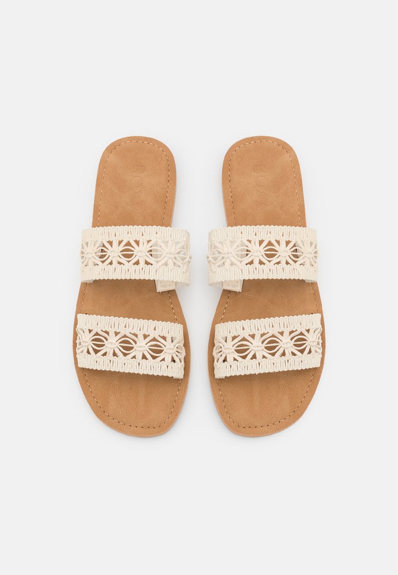 Damen Flache Pantoletten | Roxy DAFNI Pantolette flach white/weiß - XV03320 Damen Flache Pantoletten | Roxy DAFNI Pantolette flach white/weiß - XV03320