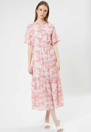 INFLUENCER FLORAL FLOUNCED - Jurk - pink
