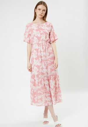 FLORAL FLOUNCED - Freizeitkleid - pink