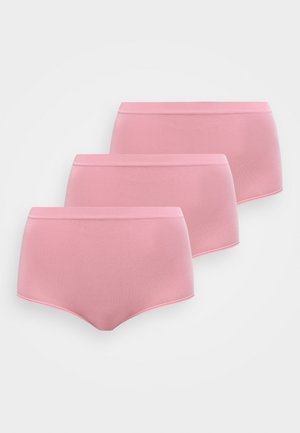Lindex SALLY SEAMLESS BRIEF HIGH 3 PACK - Kelnaitės šortukai - dark dusty pink