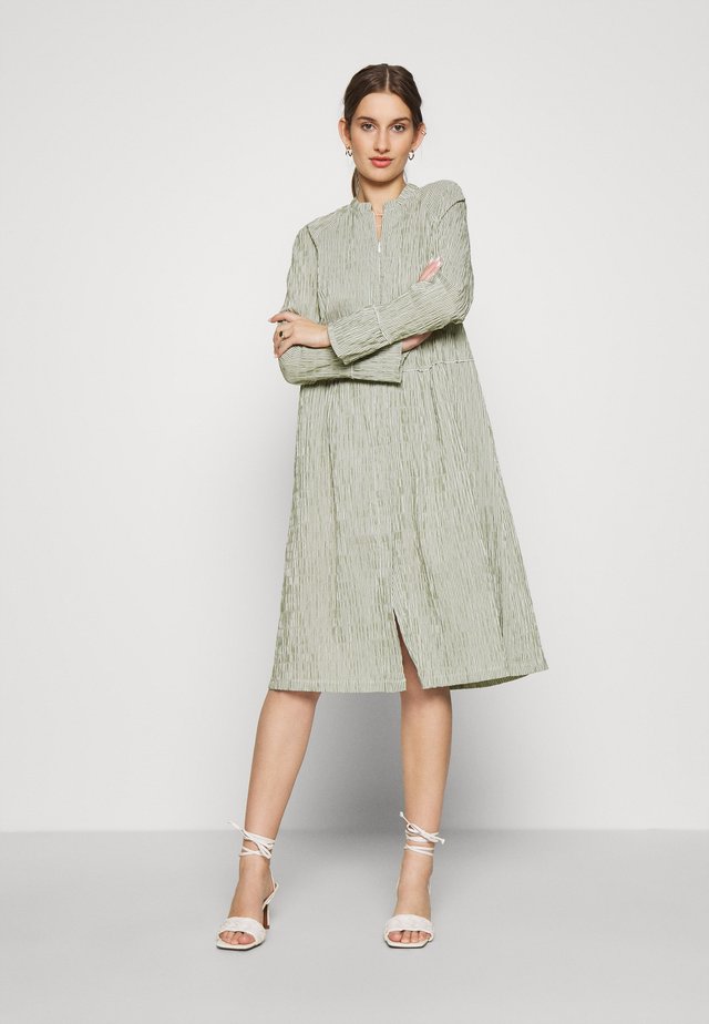 DUPINA - Day dress - army/white