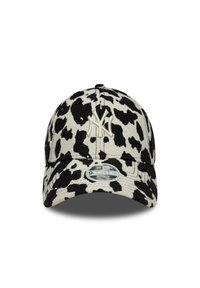 Αθλητικό καπέλο με καμπύλη γείσο και μοτίβο μαύρου και άσπρου μοσχαρίσιου δέρματος, με κεντημένο λογότυπο "NY" στο μπροστινό μέρος. Διαθέτει ρυθμιζόμενο λουράκι.