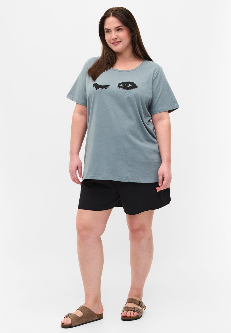 Damen Nachthemden | Zizzi SCHLAF MIT KURZEN ÄRMELN UND PRINT Nachtwäsche Shirt trooper eyes/grau - XG91136 Damen Nachthemden | Zizzi SCHLAF MIT KURZEN ÄRMELN UND PRINT Nachtwäsche Shirt trooper eyes/grau - XG91136