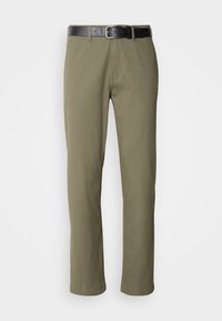 SUPERFLEX WITH BELT - Pantalones chinos - dark green