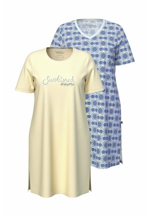 2 PACK SUNKISSED DREAMS SLEEP TEES - Camisón - pale yellow