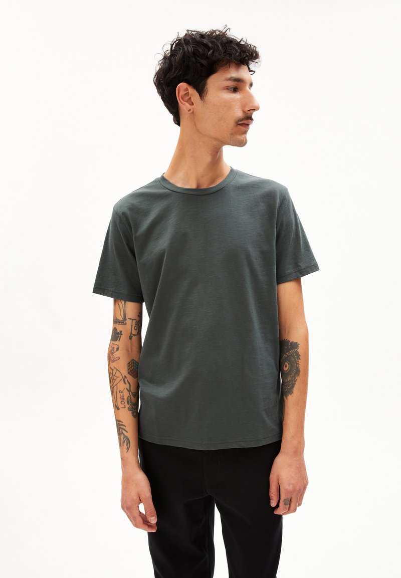 ARMEDANGELS JAAMEL STRUCTURE - T-shirt basic - space steel