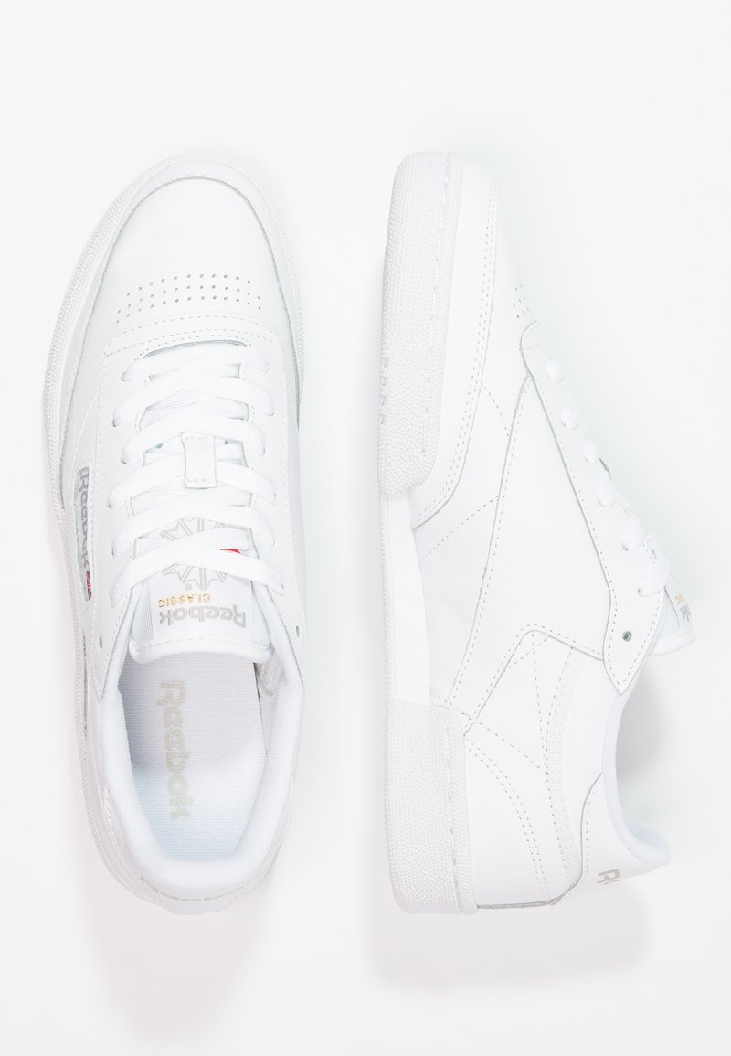 Reebok CLUB 85 - Sneakers laag - white/light grey/wit - Zalando.nl