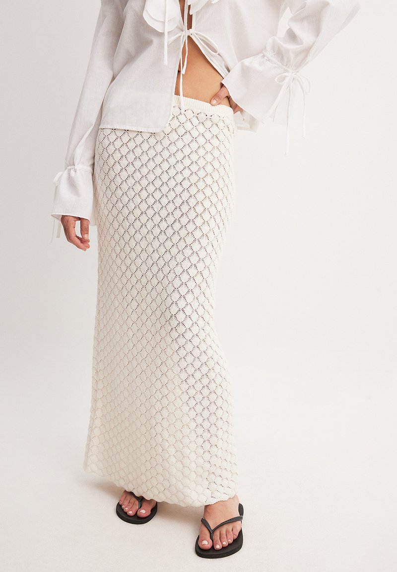NA-KD Jupe longue - white