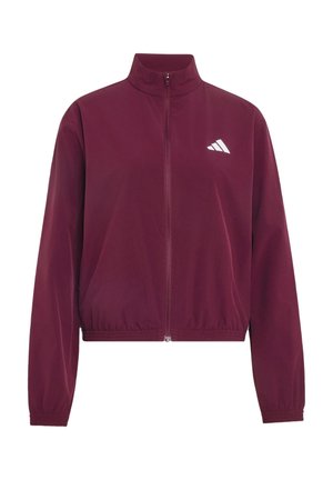 adidas Performance, WORKOUT ESSENTIALS 3-STRIPES WOVEN WARM UP JACKET - Trainingsvest - maroon/white