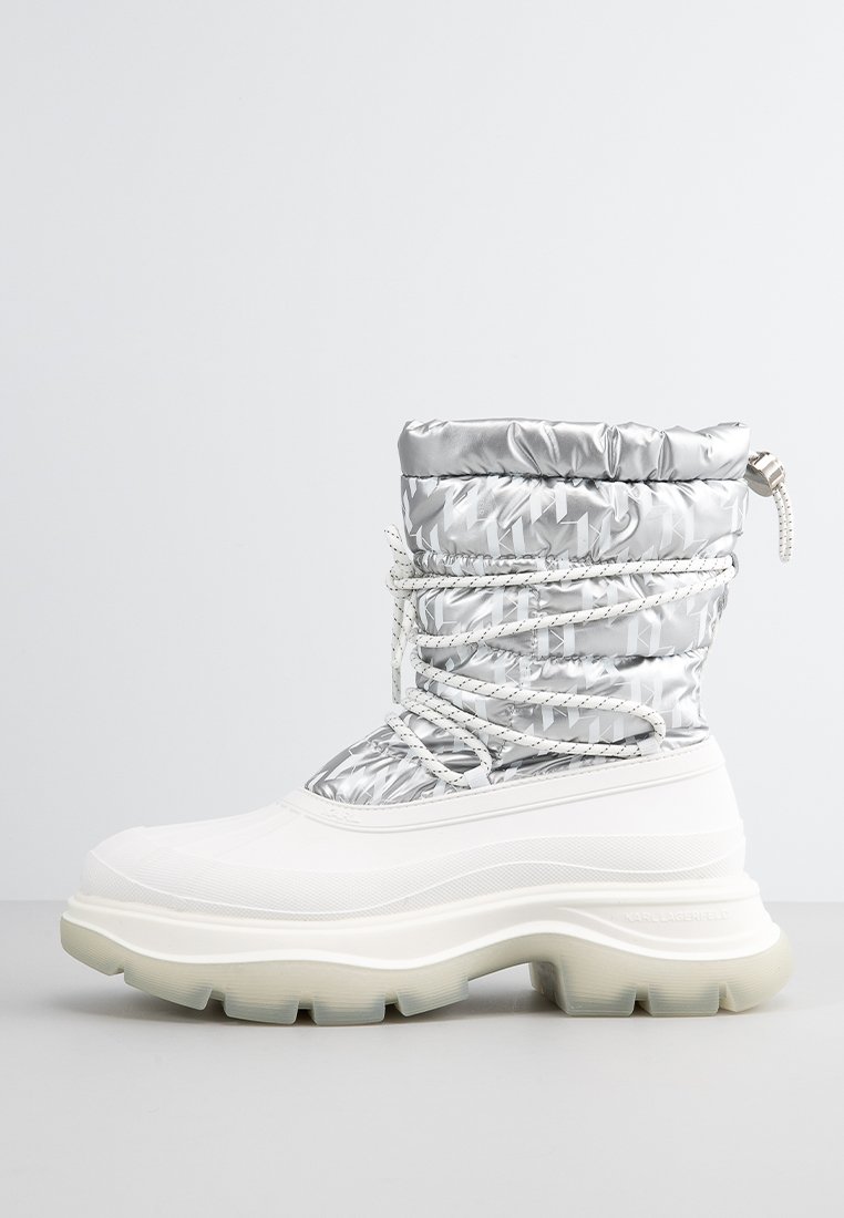 Karl Lagerfeld Jeans Snowboots zilverkleurig Karl Lagerfeld Jeans Snowboots zilverkleurig