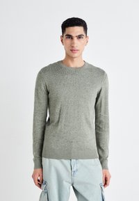 Hollister Co. Jersey Crew Sweater - Pulóver - mulled basil/dried sage