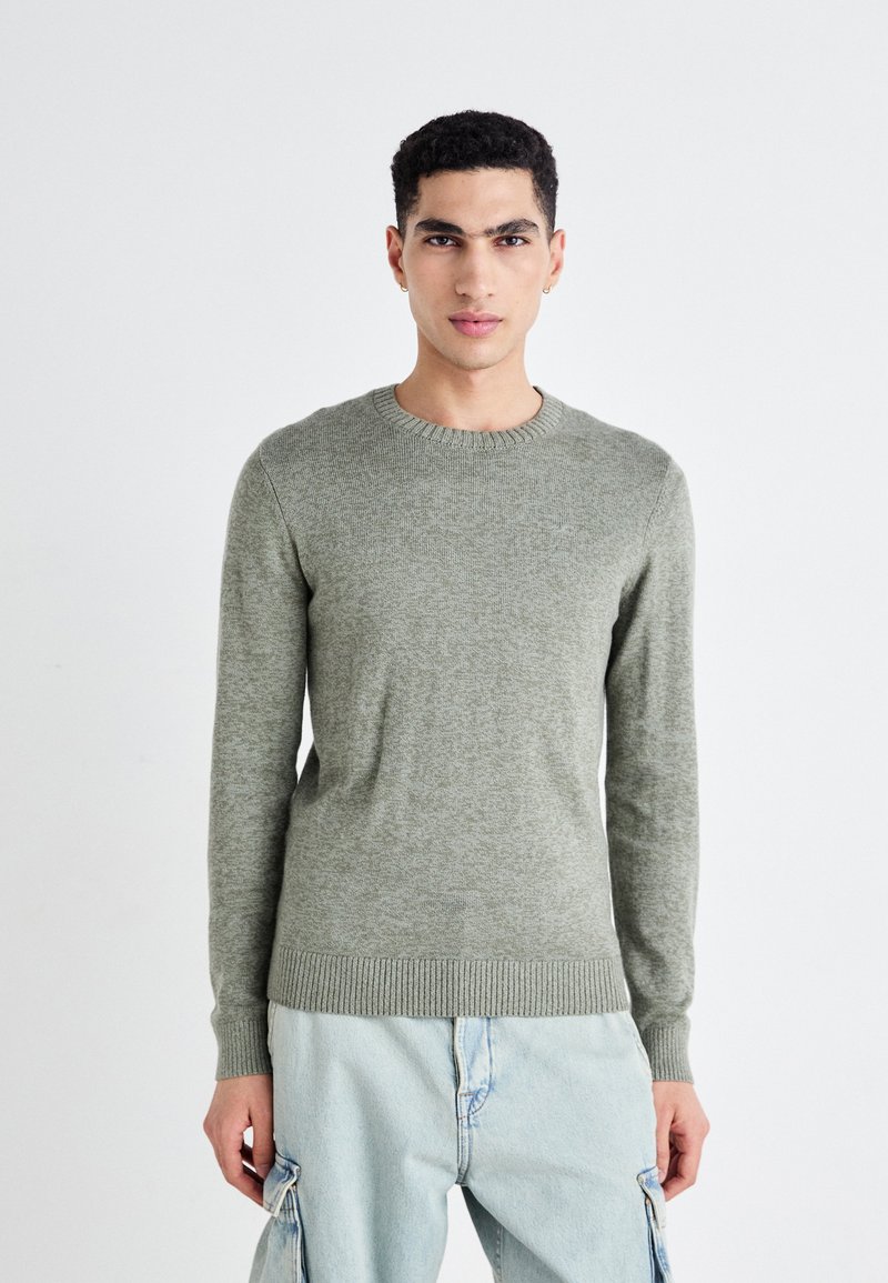 Hollister Co. Jersey Crew Sweater - Pulóver - mulled basil/dried sage