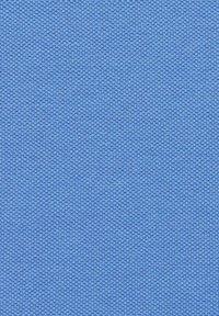 Blauter texturierter Stoff mit einem feinen, gleichmäßigen Gewebe. Die Farbe ist einheitlich ohne Muster oder Akzente und bietet eine glatte Oberflächenansicht.