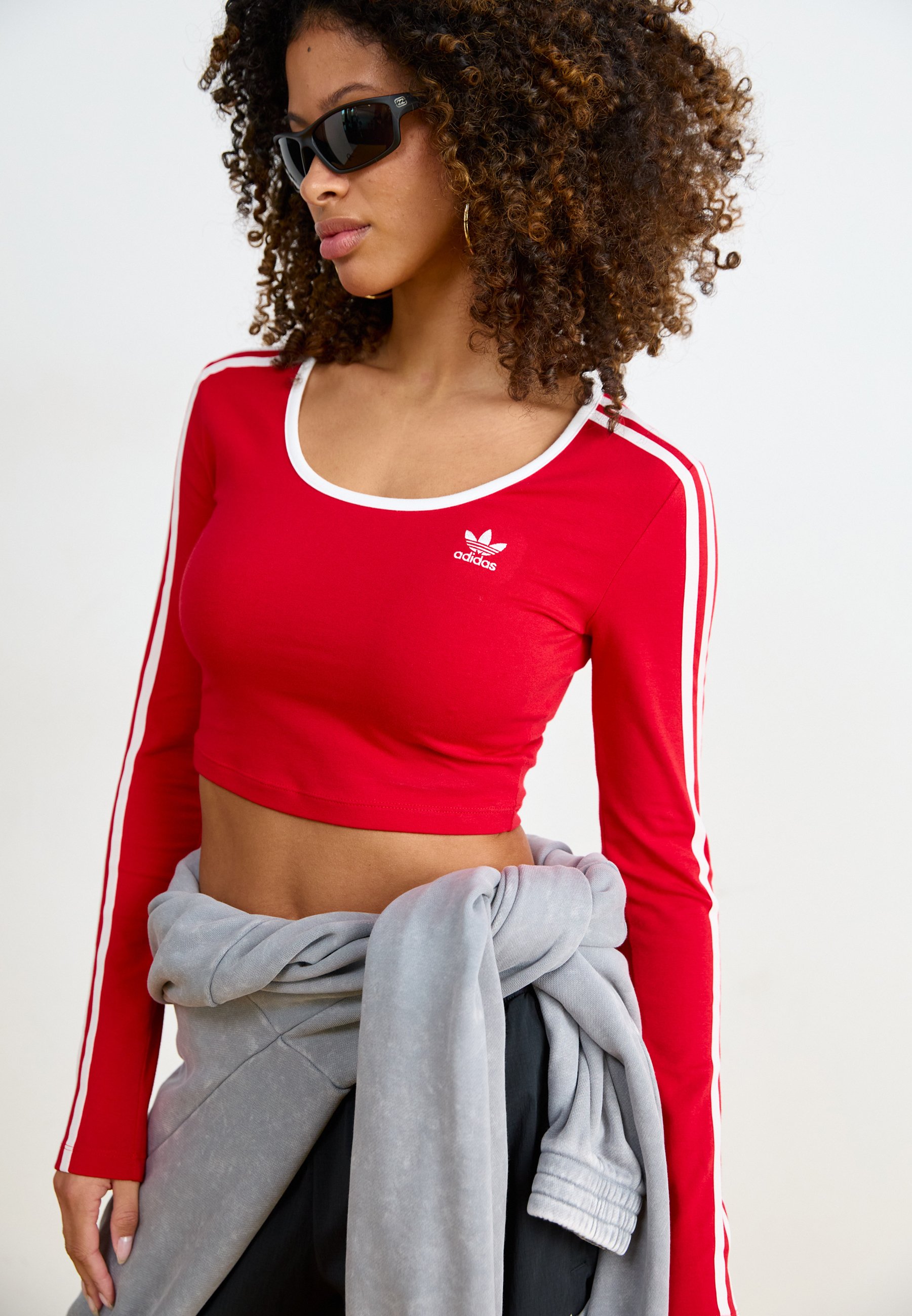 adidas Originals ADICOLOR 3-STRIPES LONG SLEEVE CROP LONG-SLEEVE
