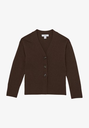 Reiss TYLA - Strickjacke - chocolate
