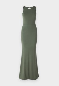 BECKY OPEN BACK MAXI - Jerseyklänning - dark khaki