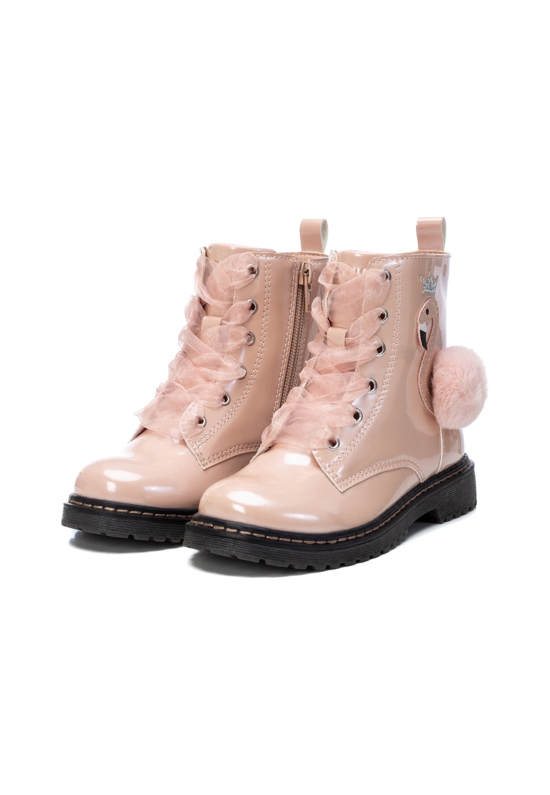 XTI Botines con cordones - nude/rosa - Zalando.es