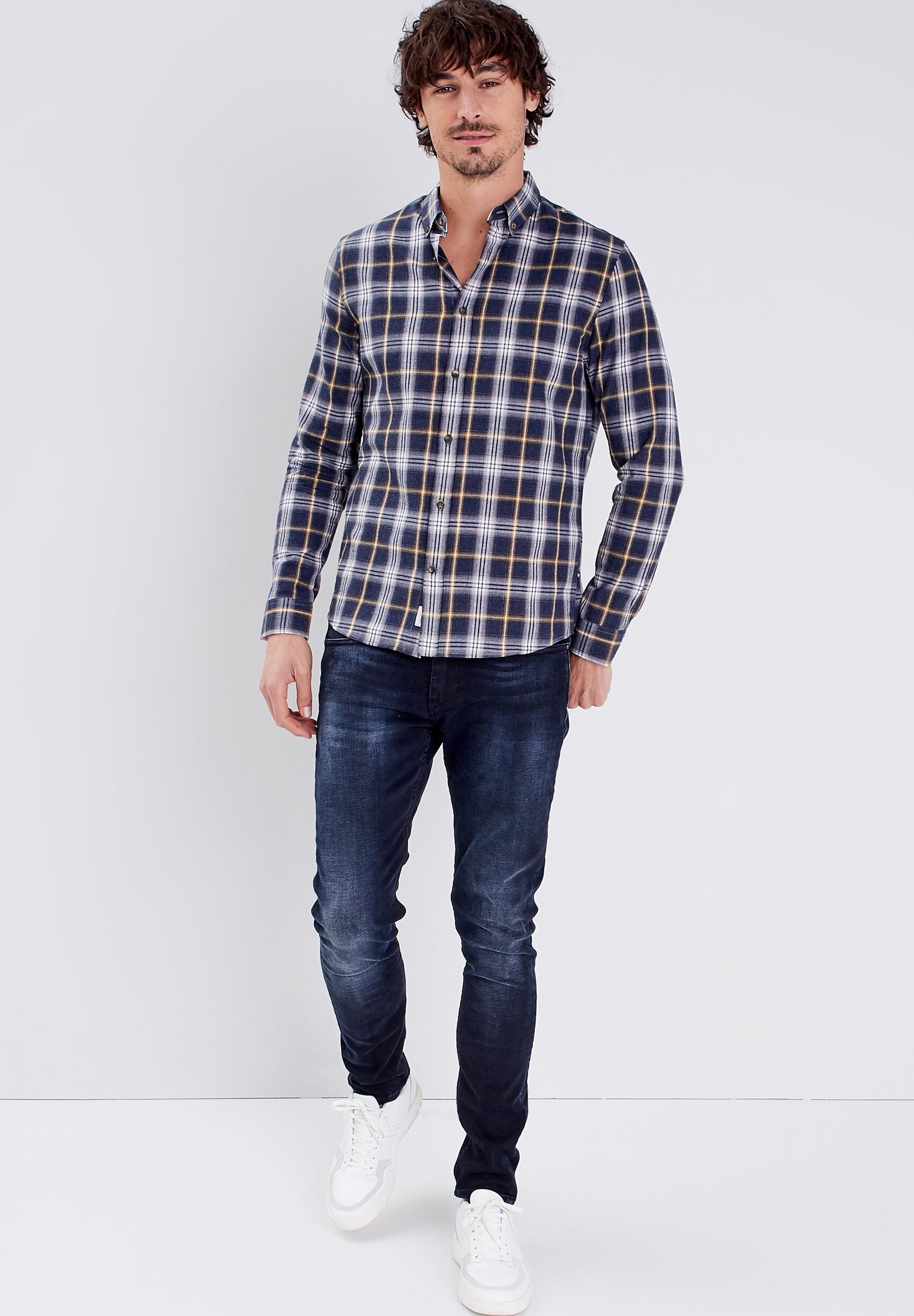 BONOBO Jeans Camicia - BLEU MARINE/blu denim - Zalando.it