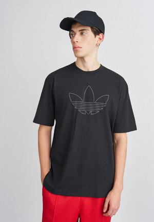 STUDDED TEE - Nyomott mintás póló - black