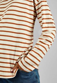 JoJo Maman Bébé MATERNITY BOYFRIEND STRIPE  - Hosszú ujjú felső - oatmeal