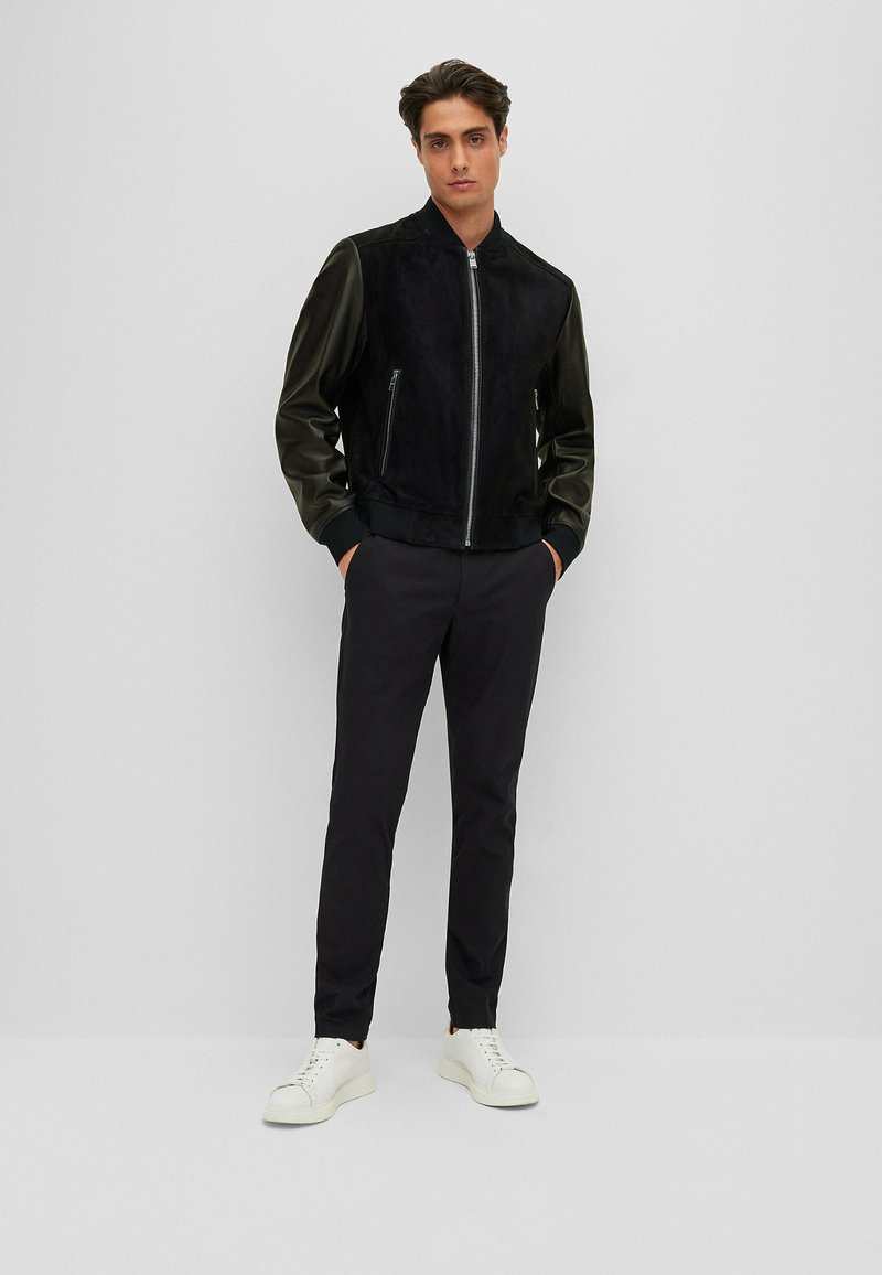Herren Leichte Jacken | BOSS Lederjacke black one/schwarz - QI83321 Herren Leichte Jacken | BOSS Lederjacke black one/schwarz - QI83321