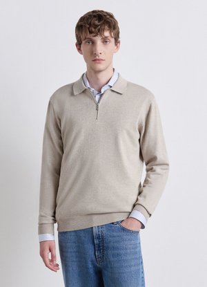 Calliope, MAGLIA TINTA UNITA - Strickpullover - beige melange