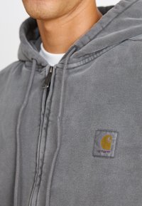 Carhartt WIP HOODED VISTA - Mikina so zipsom - graphite garment dyed