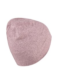 Pink felt beanie with a smooth texture, rounded shape, and no visible hardware or patterns, suitable for casual wear or cold weather.